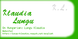 klaudia lungu business card